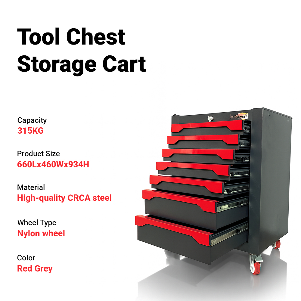 7 drawers tool chest central lock 4