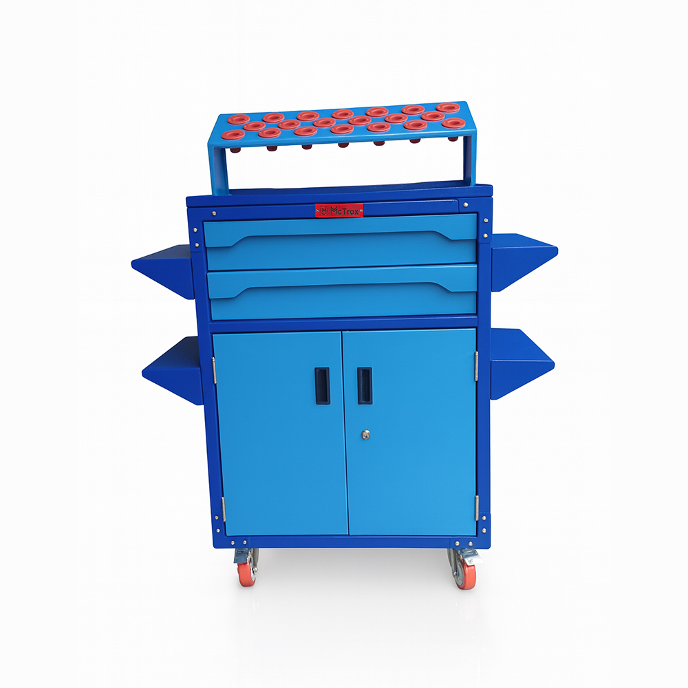 Cnc tool storage cart with cabinet 2