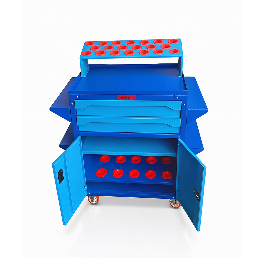 Cnc tool storage cart with cabinet 4