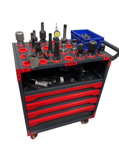 Cnc tool trolley with collet organiser 2