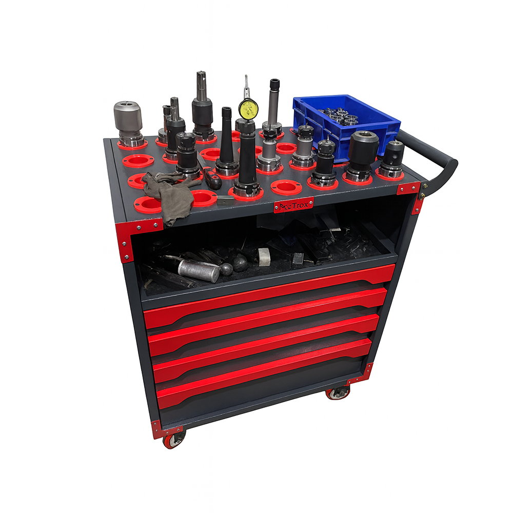 Cnc tool trolley with collet organiser 2