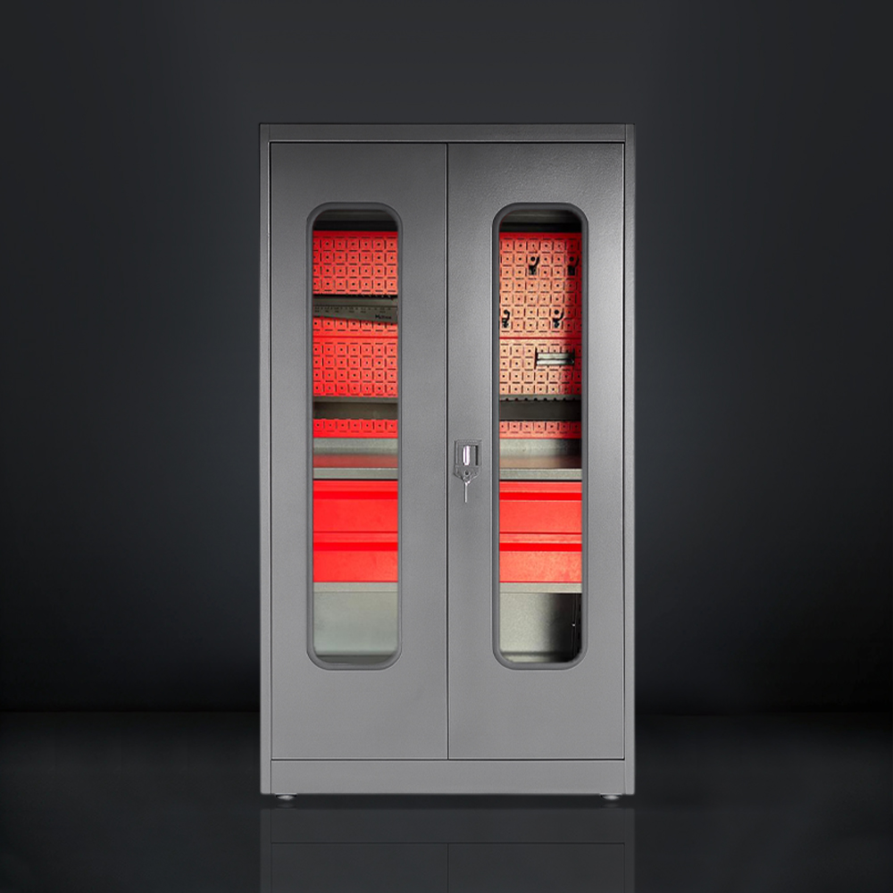 Tool storage cabinet with pegboard 1